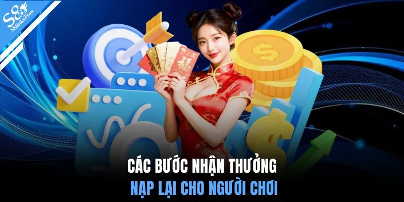 Các bước nhận thưởng nạp lại cho người chơi