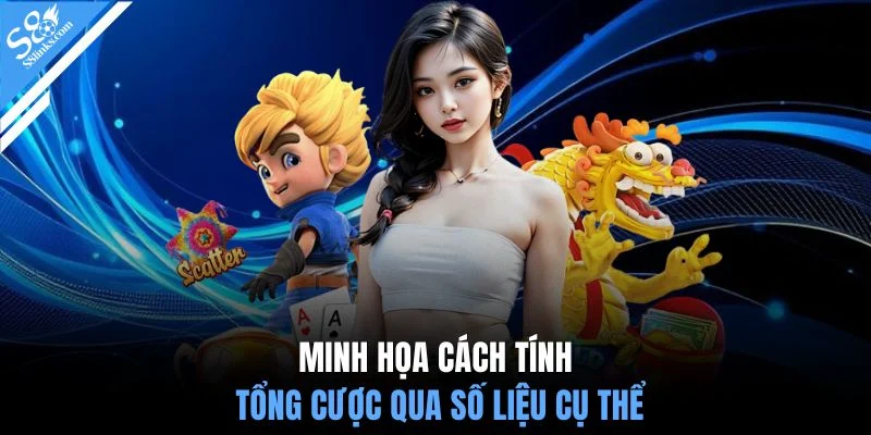 Minh họa cách tính tổng cược qua số liệu cụ thể