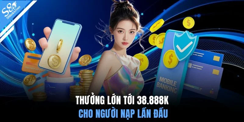 Thưởng lớn tới 38.888K cho người nạp lần đầu